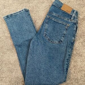 Madewell 90's Straight Crop Jeans, Size 27 TALL in Medium Blue